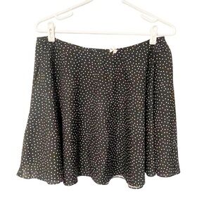 Solid & Striped Womens Size Large Polka Dotted Circle Skirt Swing‎ Black NEW